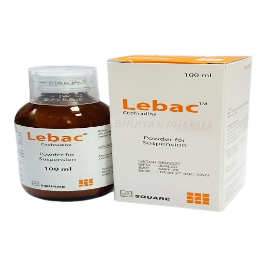 LEBAC POWDER FOR SUSPENSION 125 MG/5 ML 100 ML BOTTLE