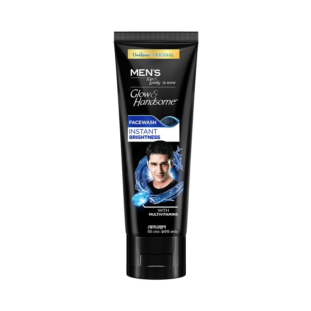 Men's Glow & Handsome Instant Brightness Facewash 100gm