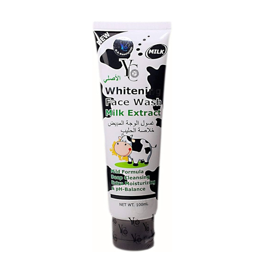 YC Whitening Face Wash with Milk Extract - 100 ML Deep Cleansing Extra Moisturizing