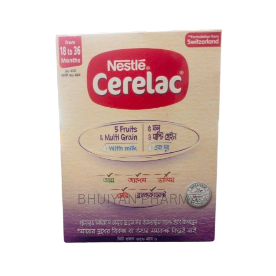 Nestlé Cerelac 5 Fruits & Multi Grain Baby Food BIB (18-36 Months) Stage-5 (350 gm)