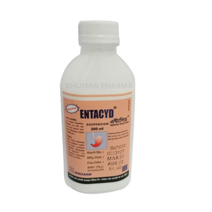 ENTACYD ORAL SUSPENSION (175 MG+225 MG)/5 ML 200 ML BOTTLE