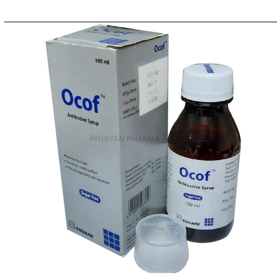 OCOF SYRUP 20 MG+10 MG+2.5 MG)/5 ML 100 ML BOTTLE