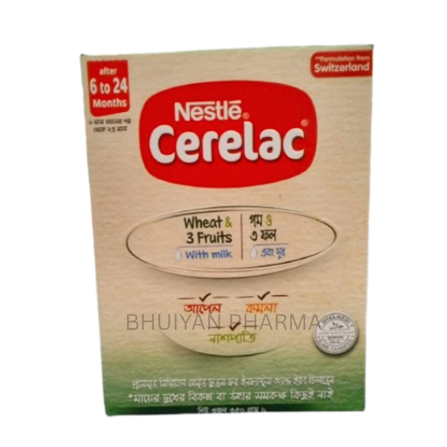 Nestle Cerelac Wheat & Three Fruits Baby Food BIB (6+24 Months) Stage-1